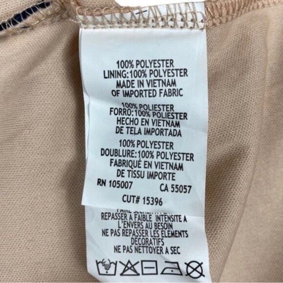 NWT Marina Blue Lace Sequin 3/4 Sleeve Shift Dress Size 8 - Picture 8 of 13